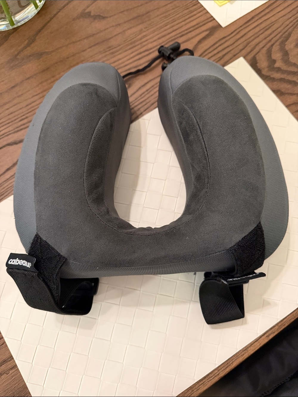 Cabeau Gray Memory Foam Travel Neck Pillow - Comfortable Support
